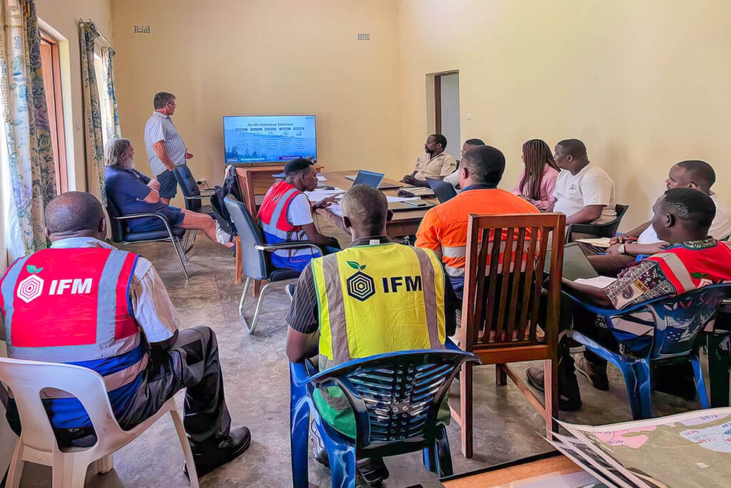 Microforest conducting training sessions for IFM field staff at Gondola head office in Manica